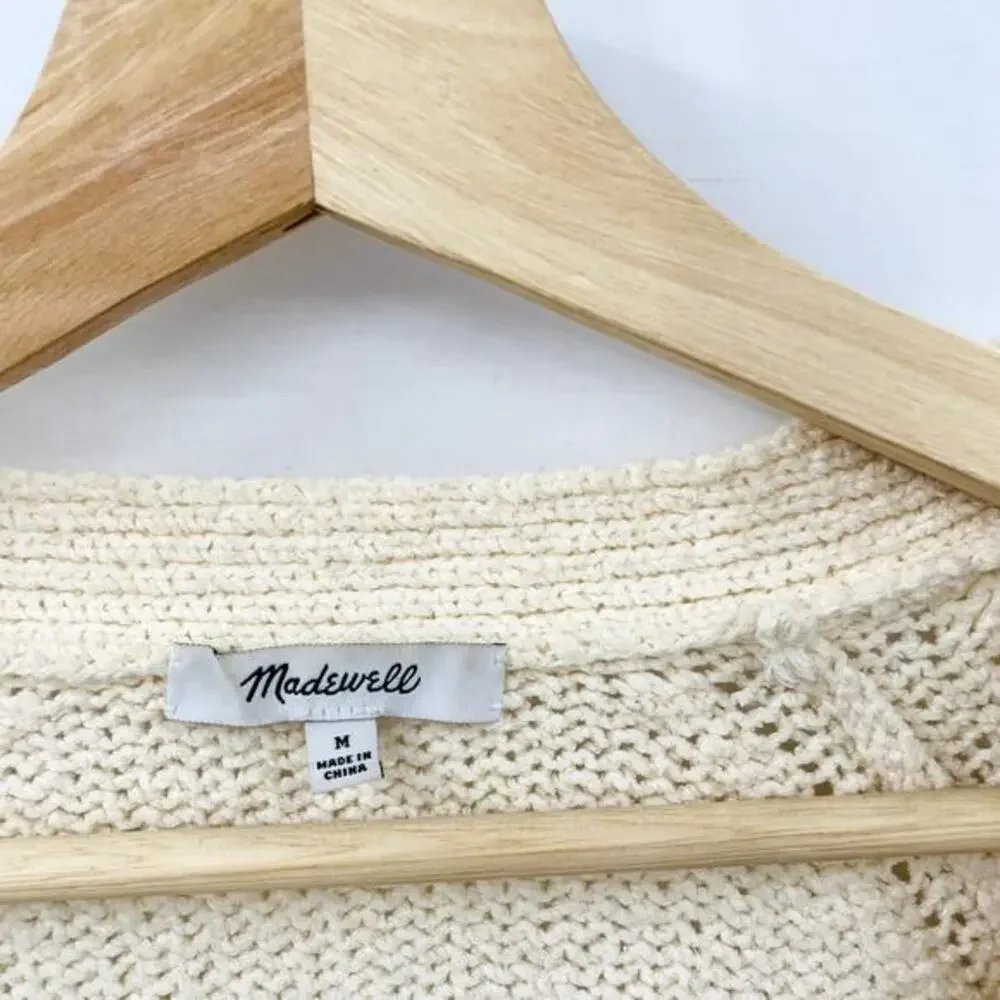 Madewell Cream‎ Fine Cardigan Sweater